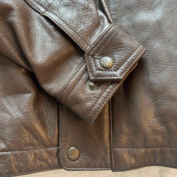 Vintage Timberland Leather Bomber Jacket - Picture 5 of 5